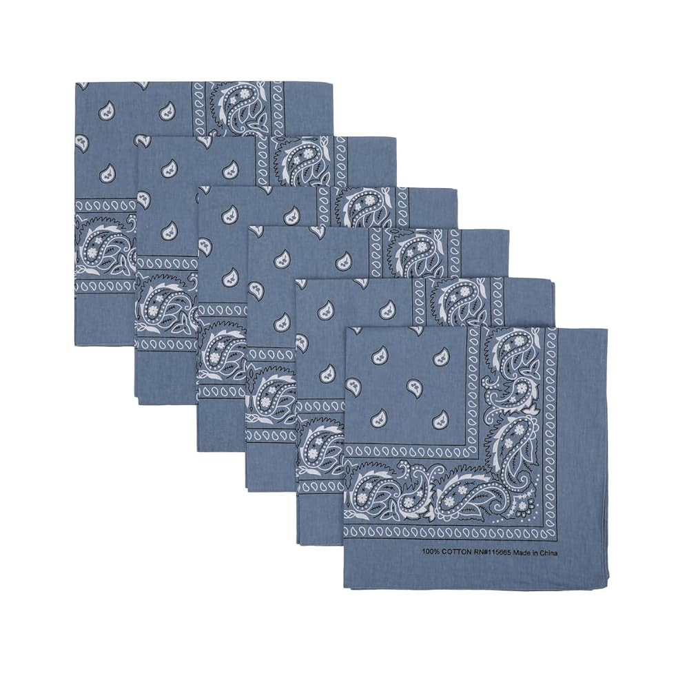 Bioworld Lightweight Multicolored 22"x22" (6-Pack, 12-Pack and 48-Pack) Bandana Set | Amazon (US)