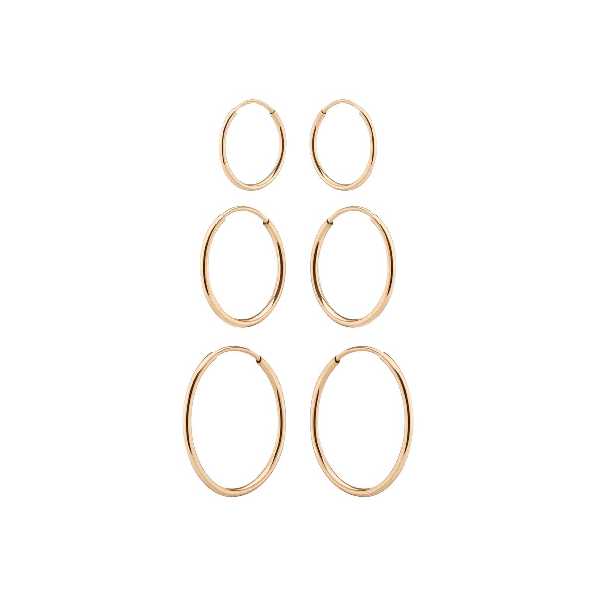Lightweight Gold Hoop Earrings Trio | AUrate New York