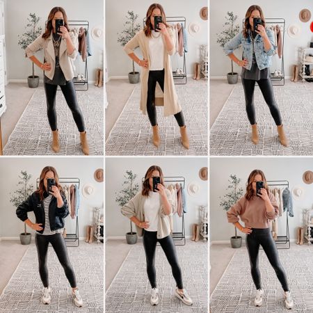 Spanx faux leather leggings styled 6 ways 

#LTKworkwear #LTKSeasonal #LTKunder100