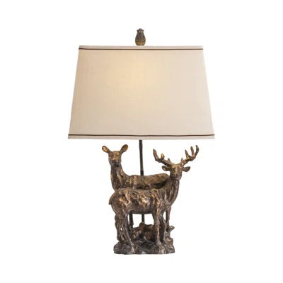 30" Resin Table Lamp With Tan Shade | Wayfair North America