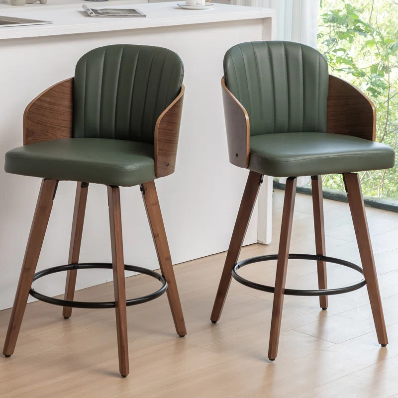 Ljubka Swivel 26" Counter Stool (Set of 2) | Wayfair North America