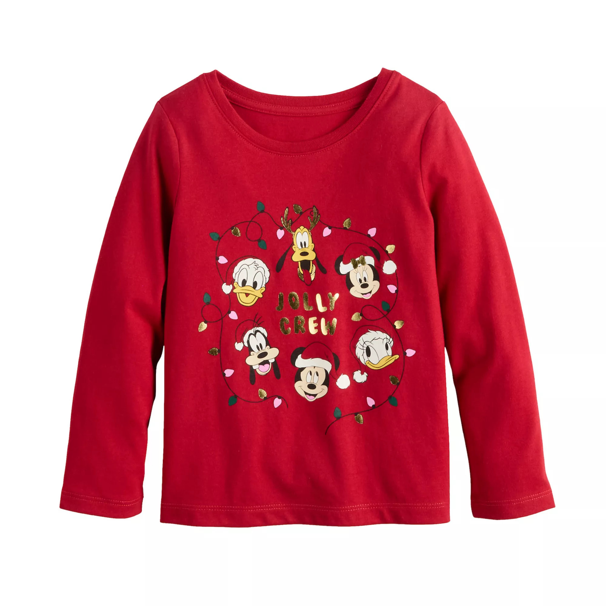 Girls 4-12 Jumping Beans® Disney's Mickey Mouse "Jolly Crew" Core Long Sleeve Tee | Kohl's