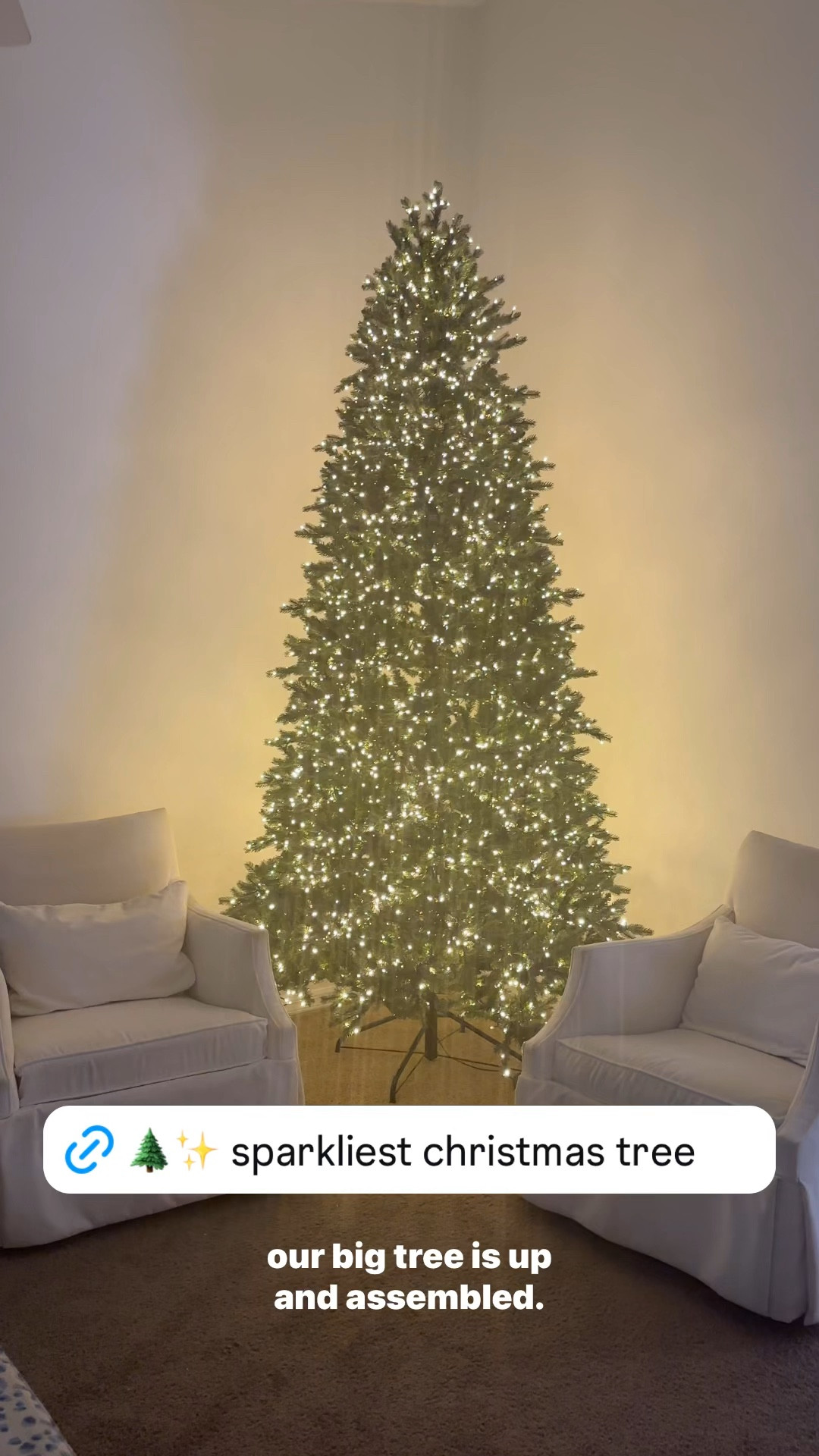 sparkliest Christmas tree ever✨ 4500 micro mini lights | 9ft artificial tree | available in 7.5ft and 12ft | holiday decor | Christmas home decor | alternative to Home Depot tree and has more lights 

#LTKSeasonal #LTKHoliday #LTKHome