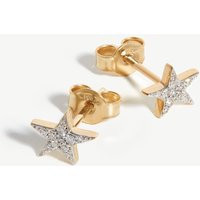 Fine Diamond Small Star Stud Earrings | 14ct Solid Gold/Diamond | Missoma UK