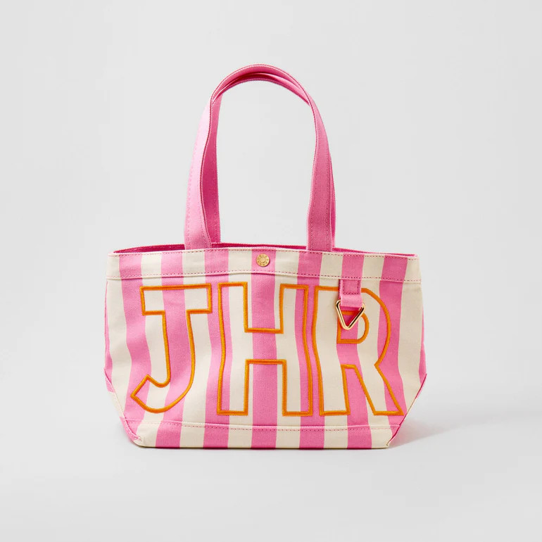 Striped Custom Alpha Tote - Custom Flamingo | BaubleBar