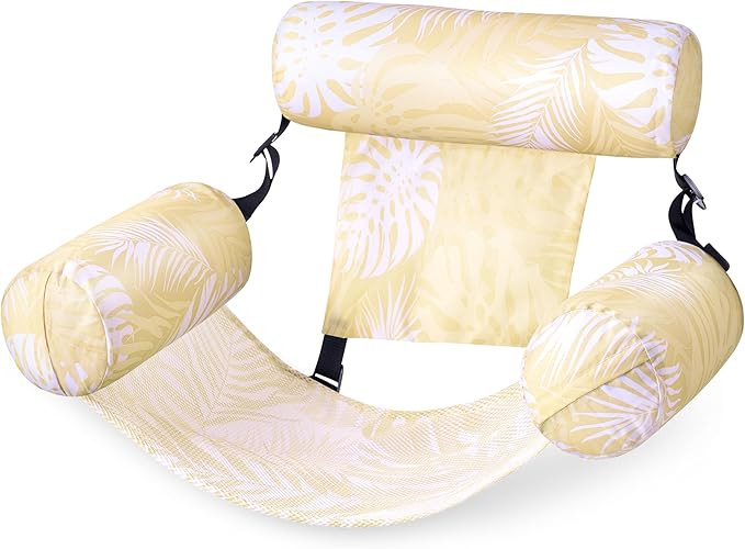 SLOOSH Pool Floats Chairs Adult,Inflatable Pool Lounge,Plant Pattern Floating Mat Hammock,Blow up... | Amazon (US)