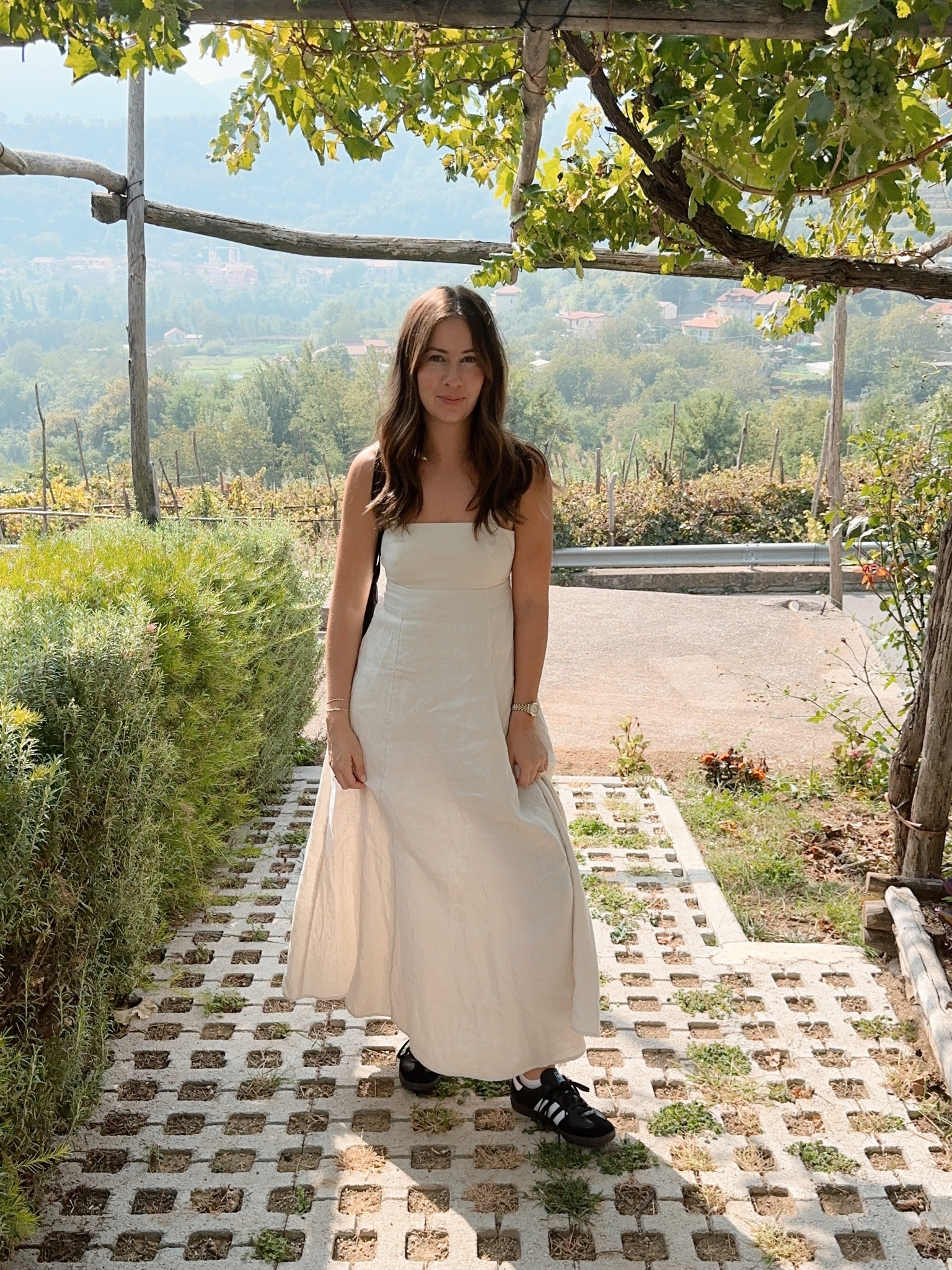 Italy in October outfit. Almalfi coast outfit. Linen dress with adidas sambas  

#LTKGiftGuide #LTKsalealert #LTKfindsunder100