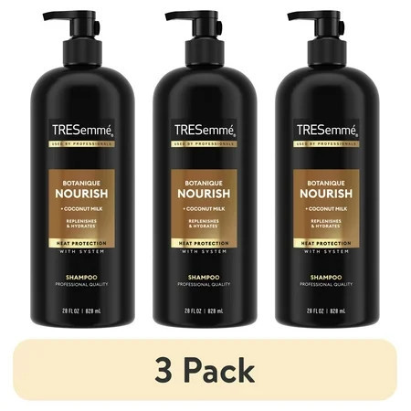 (3 pack) Tresemme Hydrating Shampoo Botanique Nourish with 100% Natural Coconut Milk and Aloe Vera 28 oz | Walmart (US)