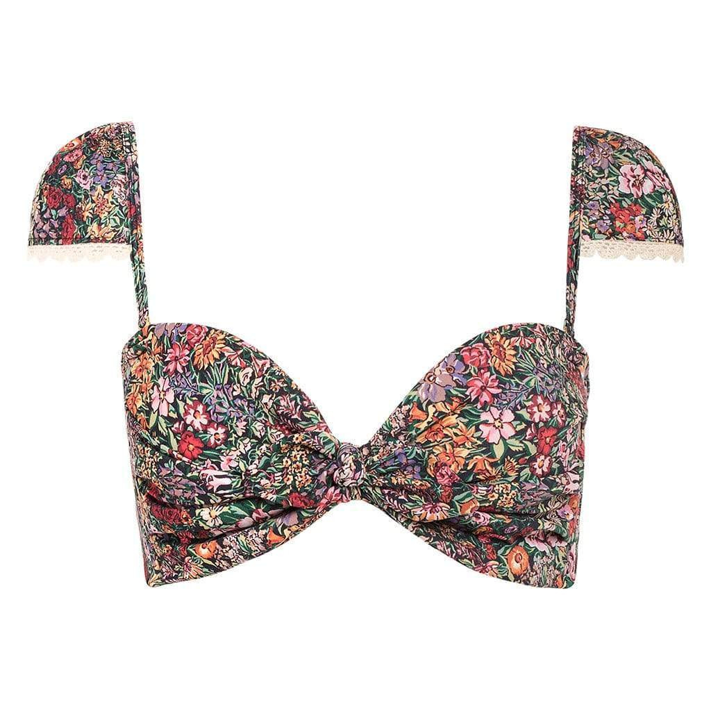 Mara Floral Cabana (w/ Trim) Bikini Top | Montce