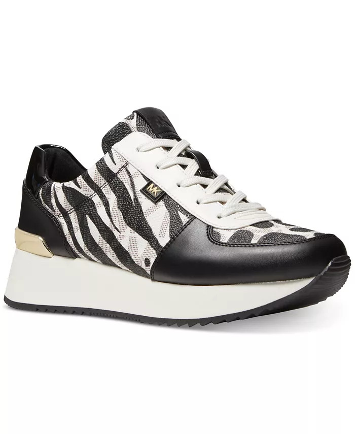 Women's Monique Knit Trainer Lace-Up Sneakers | Macys (US)