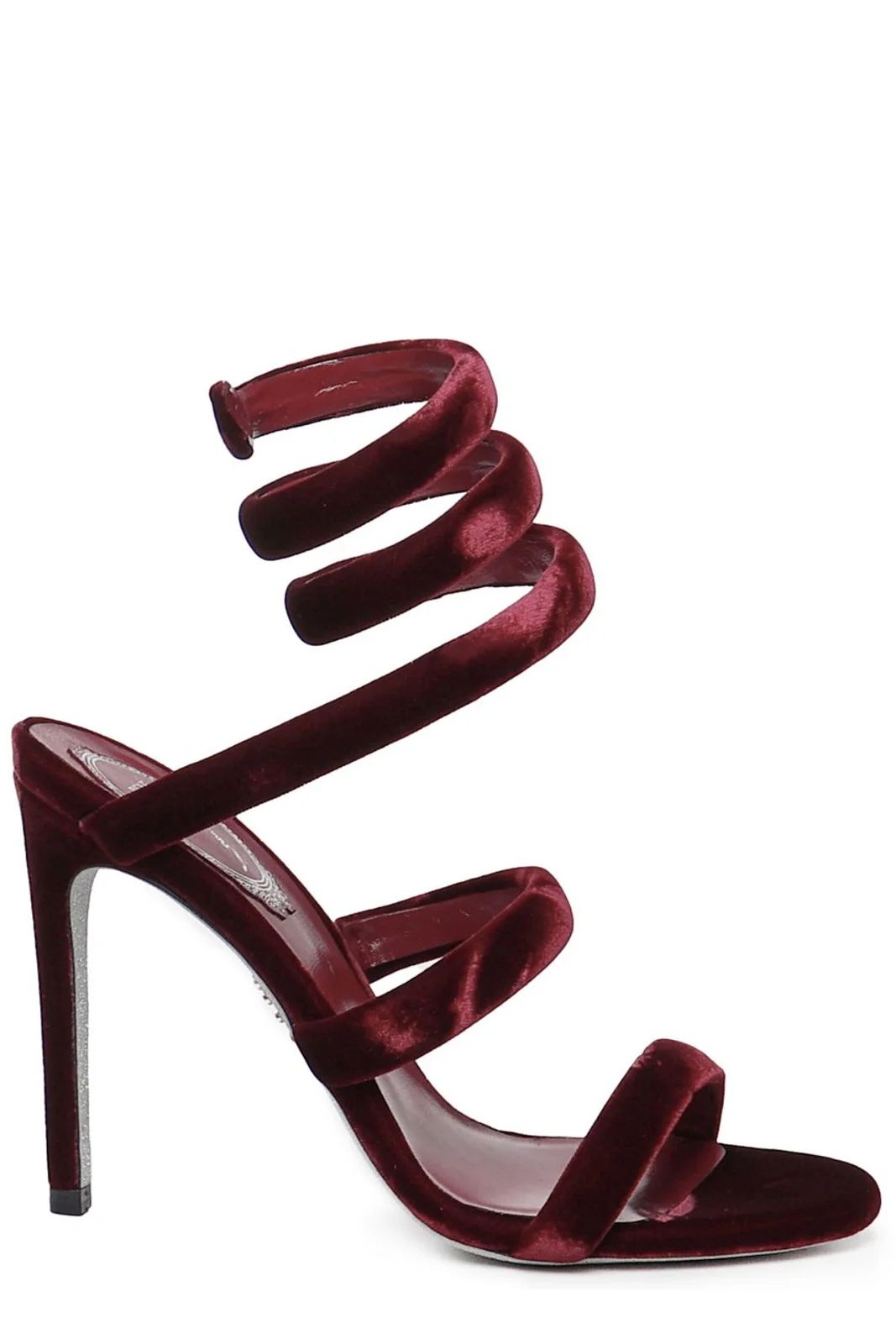 René Caovilla Cleo Coiled-Strap Velvet Sandals | Cettire Global