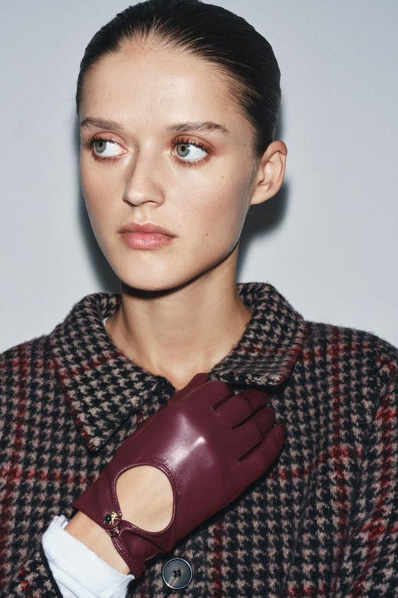 SPIDER LEATHER GLOVES | Zara US