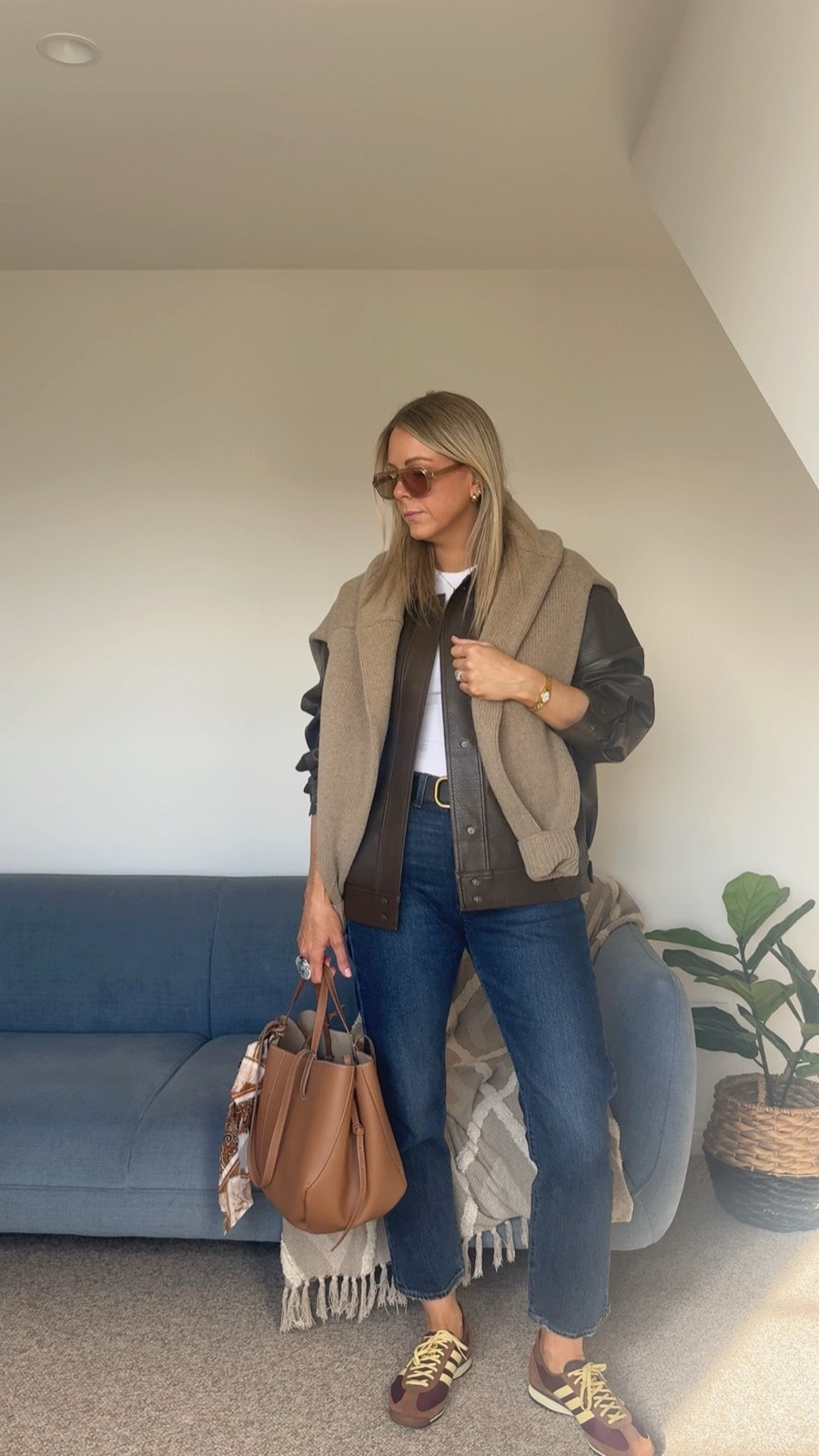 Airport fit for a quick trip to Melbourne ✈️ I’m in an XS/S in the bomber,  medium in the tee, 12 in the jeans and M/L in the knit x

#LTKstyletip #LTKaustralia #LTKspring