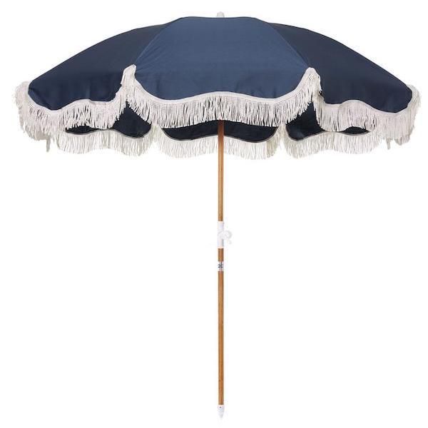 holiday beach umbrella, atlantic blue | minnow
