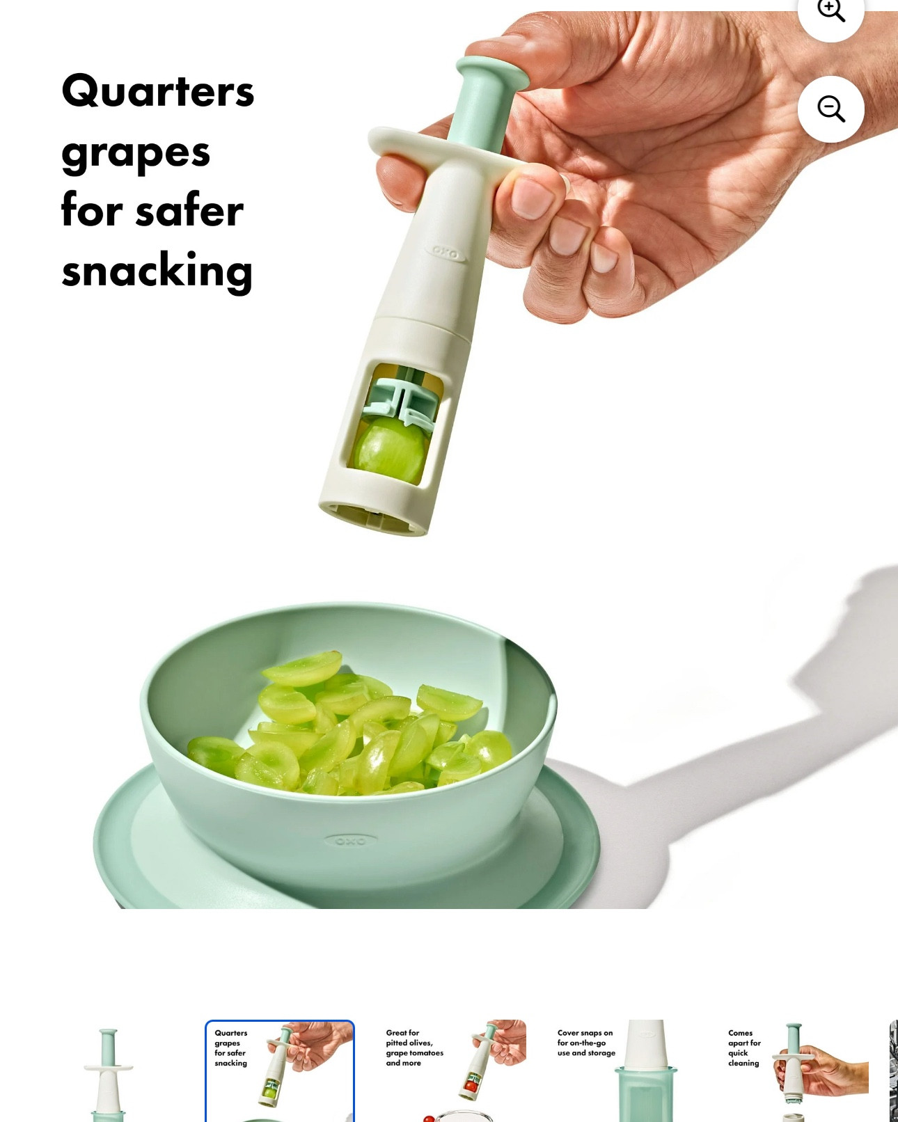 Grape cutter!

After using this at a friends house, I had to get it!! 
Some kitchen tools can save you so much time & thereby increase the amount of fruit and veggies your kiddos eat…this is one of those tools for us! 
We use for grapes & garden cherry tomatoes all the time and it saves us so much time! Works great for salad prep too!

#LTKFamily #LTKHome #LTKKids