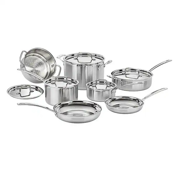 Cuisinart Multiclad Pro Triple-ply Stainless Steel 12-piece Cookware Set | Bed Bath & Beyond