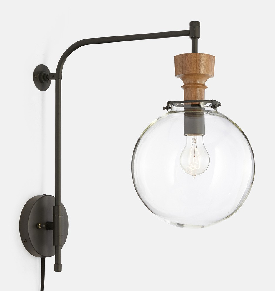 Nehalem 4" Swing Arm Pin-up Sconce | Rejuvenation