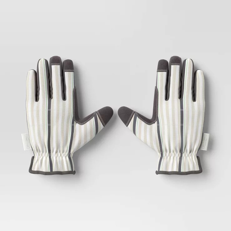 M/L Duck Canvas Garden Gloves Stripe - Smith & Hawken™ | Target