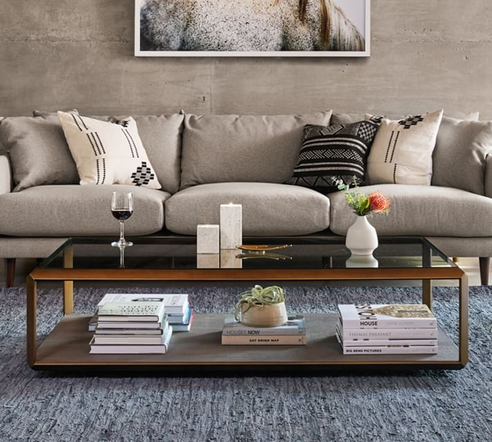 Doncaster 56" Shagreen Coffee Table | Pottery Barn (US)