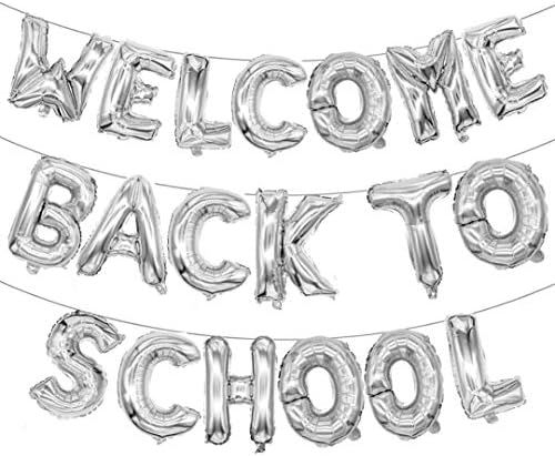 Amazon.com: SWYOUN 16" Welcome Back To School Aluminum Foil Mylar Balloons First Day of School Pa... | Amazon (US)
