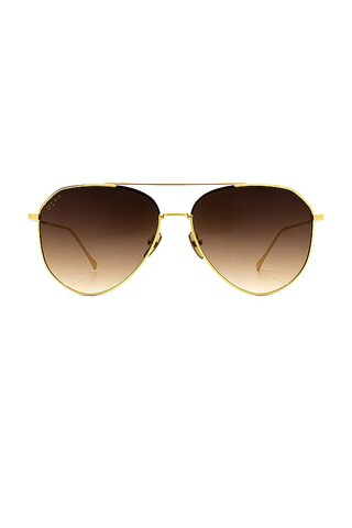 DIFF EYEWEAR Dash in Brushed Gold & Coffee Gradient from Revolve.com | Revolve Clothing (Global)