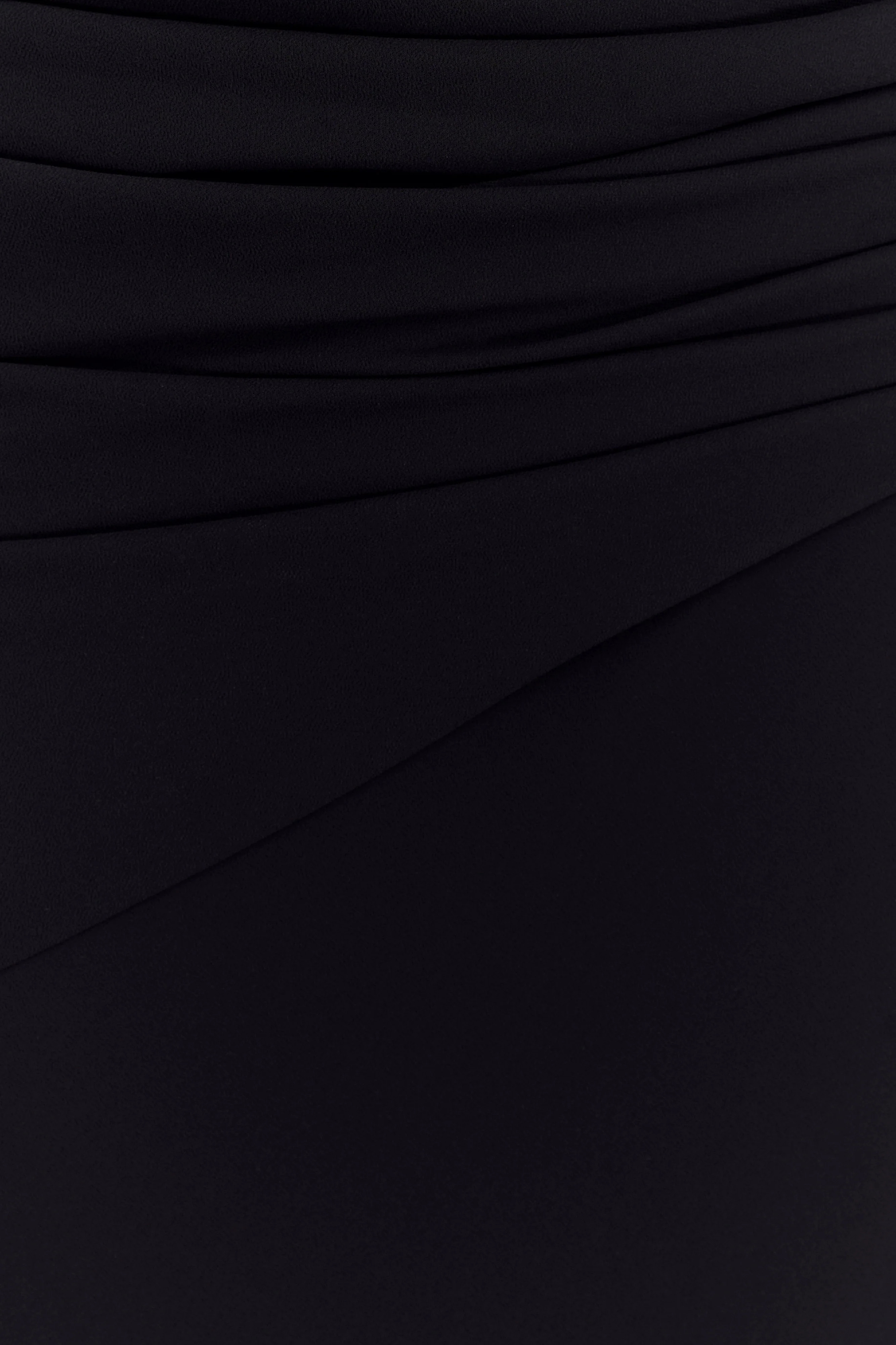 Giulia Chiffon Draped Maxi Dress - Black | MESHKI US