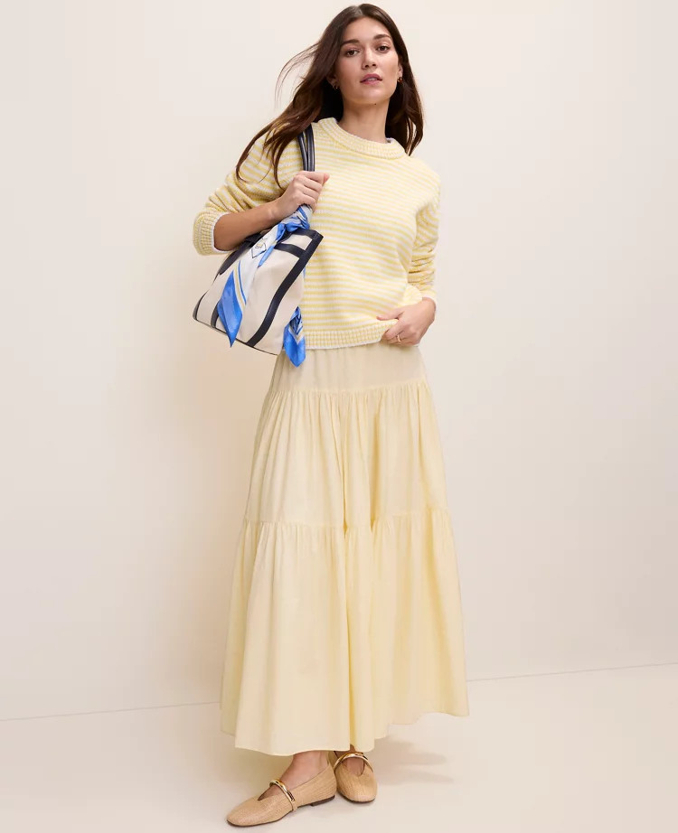 Weekend Tiered Full Skirt | Ann Taylor