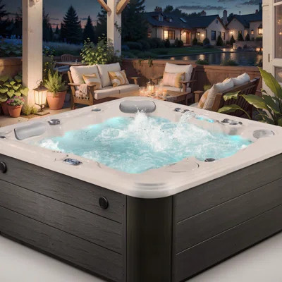Destination 5-Person Lounger Hot Tub with Insulated Cover Included | Wayfair North America