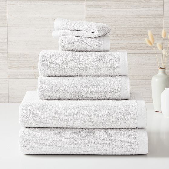 Textured Towel Set of 6, White | West Elm (US)