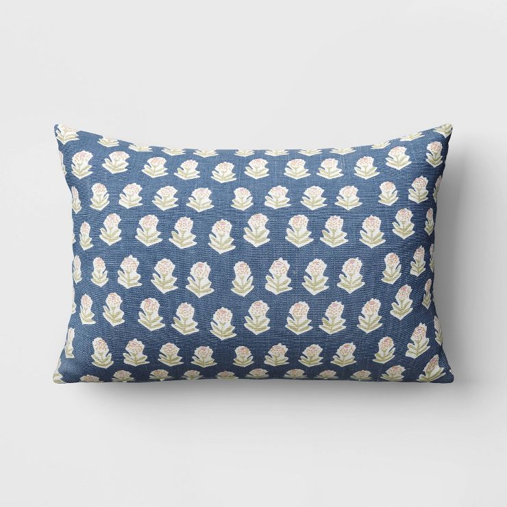 Block Print Lumbar Throw Pillow - Threshold™ | Target