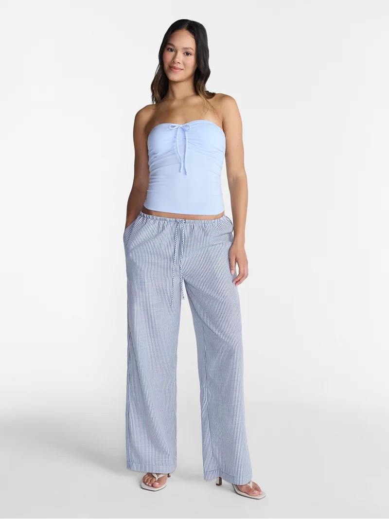 No Boundaries Drawstring Beach Pant, Women's and Women's Plus | Walmart (US)