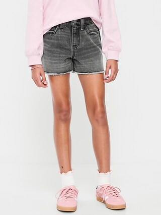 High-Waisted Frayed-Hem Jean Shorts for Girls | Old Navy (US)