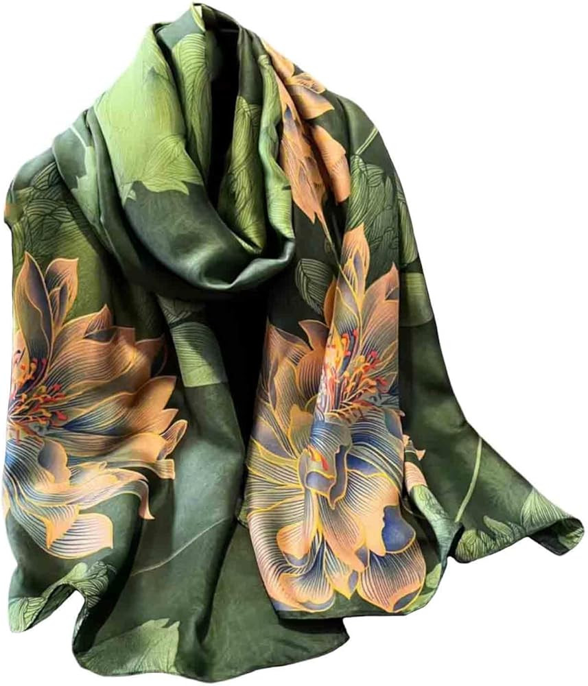 Acotavie Scarfs for Women Dressy Fashion Scarves Long Floral Pattern Scarf Lightweight Sunscreen ... | Amazon (US)