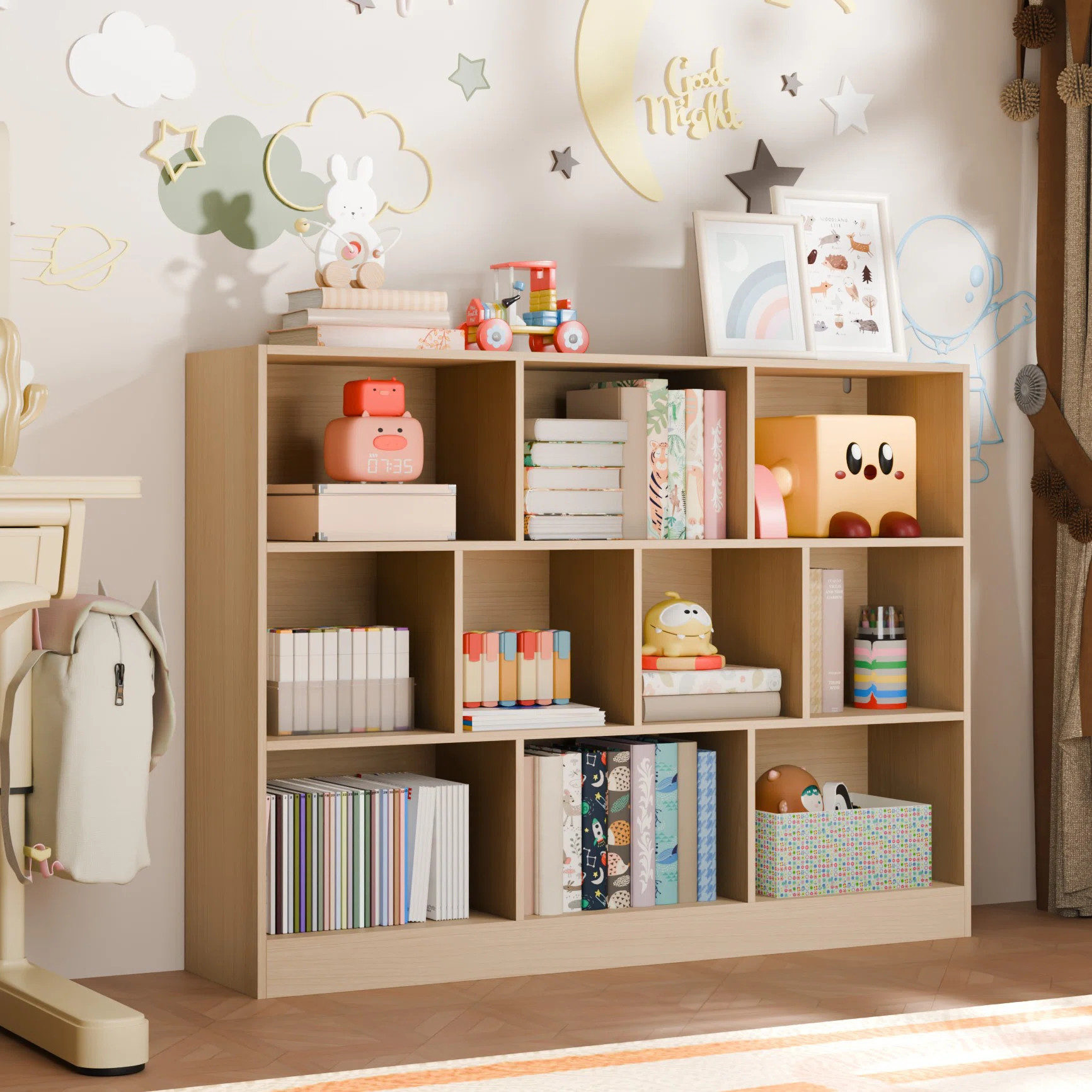 Presly 3 Tier Cube Bookcase Modern Bookshelf with 10 Cubes | Wayfair North America