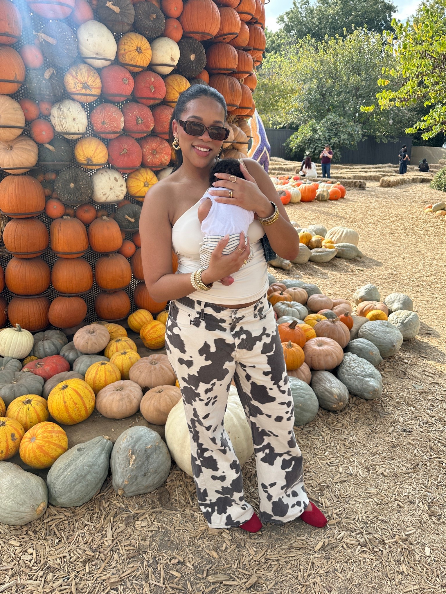 Pumpkin patch outfit 
Cow print pants and symmetrical top are on major sell 




#LTKMidsize #LTKFindsUnder100 #LTKTall