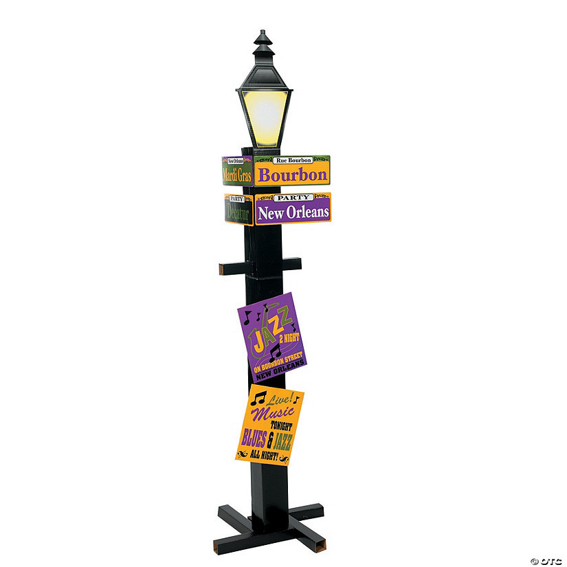 56" Mardi Gras Directional Sign Cardboard Stand-Up | Oriental Trading Company