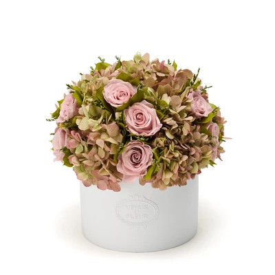 Thalia Porcelain Vase Roses & Hydrangeas | Venus ET Fleur