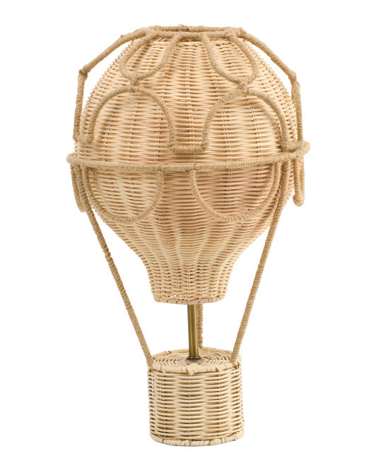 11.5x19 Woven Rattan Air Balloon Light Up Lamp | Home | Marshalls | Marshalls