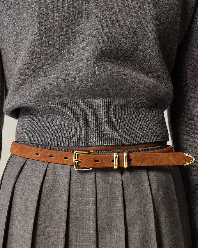 Thin suede belt | J. Crew US