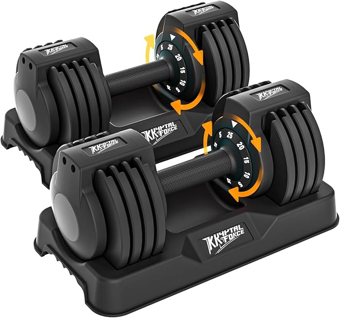 Adjustable Dumbbell Set of 2, 110lbs/50lbs Free Weights Dumbbell Set, 5-in-1/10-in-1 Quick-Lock H... | Amazon (US)
