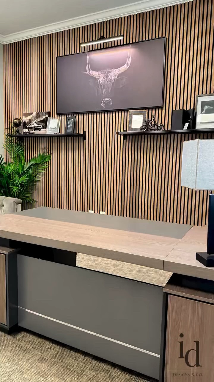 Part 3: The Reveal

Bringing this space together was special.

The vision was clear from day one. A VP office rooted in Country Muscle energy. Strong, grounded, and inspired by automotive culture, yet refined enough to serve as a functional executive space where leadership can gather and decompress.

We layered subtle automotive references, rich textures, and tonal materials to elevate the rustic foundation without creating visual fatigue. The goal was balance. Powerful but comfortable. Elevated but effortless.

We are incredibly thankful to the General Contractor for trusting our vision, to our partners and their teams for their support throughout the process, and to our procurement vendors who helped bring every detail together.

This is how we design. Concept driven. People centered. Always cohesive. ✨

Thank Y’all‼️🥰: 
Furniture Install/Assembly: @truckloadtampabay 
Art Install: @fixitproservices_tampa 
Finishers: AGG SERVICES
Carpeting: @sergeniansflooringamerica 

#wftastemakers #tampainteriordesigner #workspaceinspo