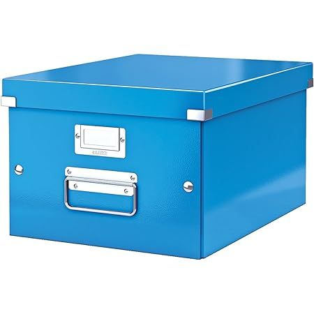 Leitz A4 Storage Box, Click and Store Range 60440051 - Medium, Ice blue | Amazon (UK)