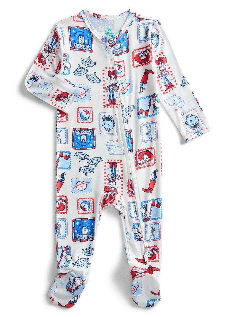 Toy Story Baby Boys Cozy and Comfortable Americana Footed Sleep and Play, Sizes NB-6/9M | Walmart (US)