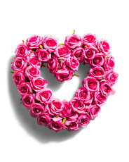 16in Rose Heart Shaped Wreath | Plants & Planters | Marshalls | Marshalls