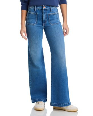MOTHER Lil Roller High Rise Patch Pocket Wide Leg Jeans in Piece By Piece  | Bloomingdale's Women | Bloomingdale's (US)
