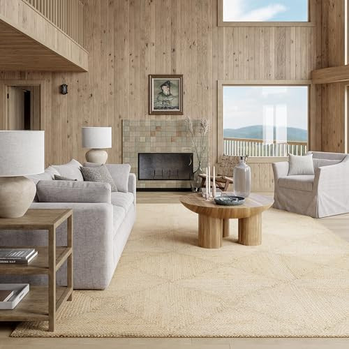 Rugs USA Juniper Tiled Jute Area Rug, 5x8, Ivory | Amazon (US)