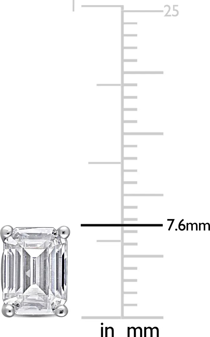 Julianna B. Moissanite Emerald Cut Stud Earrings | Nordstrom | Nordstrom
