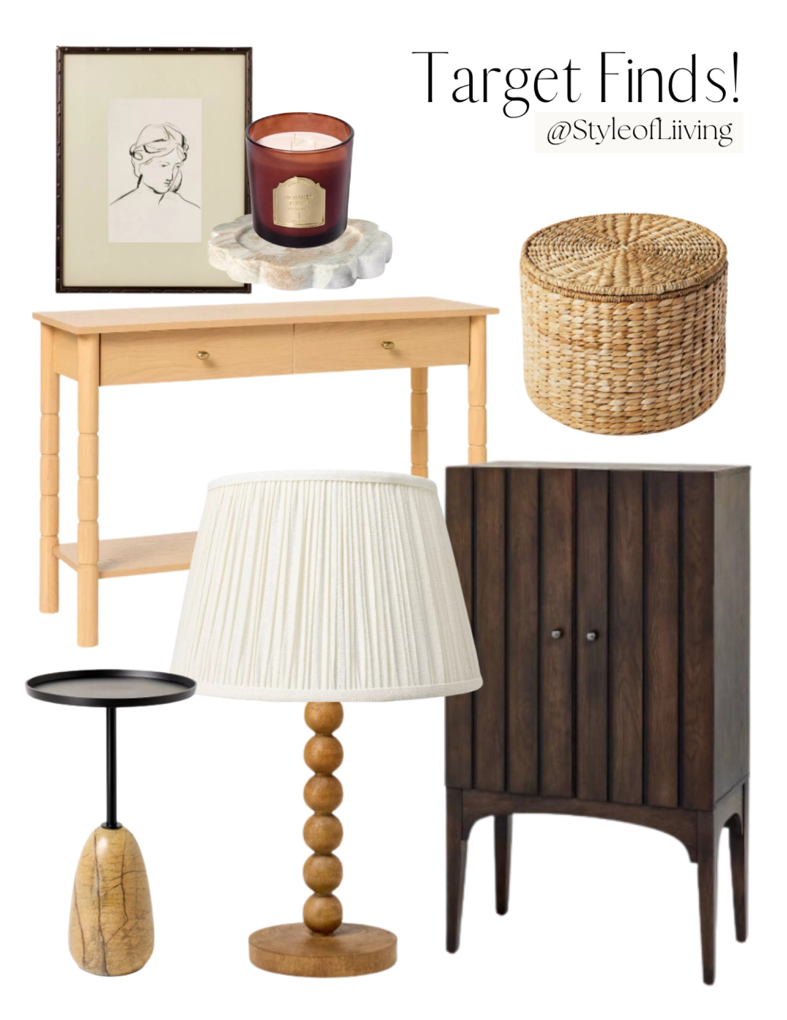 Target home decor and furniture finds! Table lamps, candles, lamp shades, baskets, console tables, cabinets, picture frames artwork, marble accents, side tables.

#LTKHome #LTKStyleTip #LTKFamily