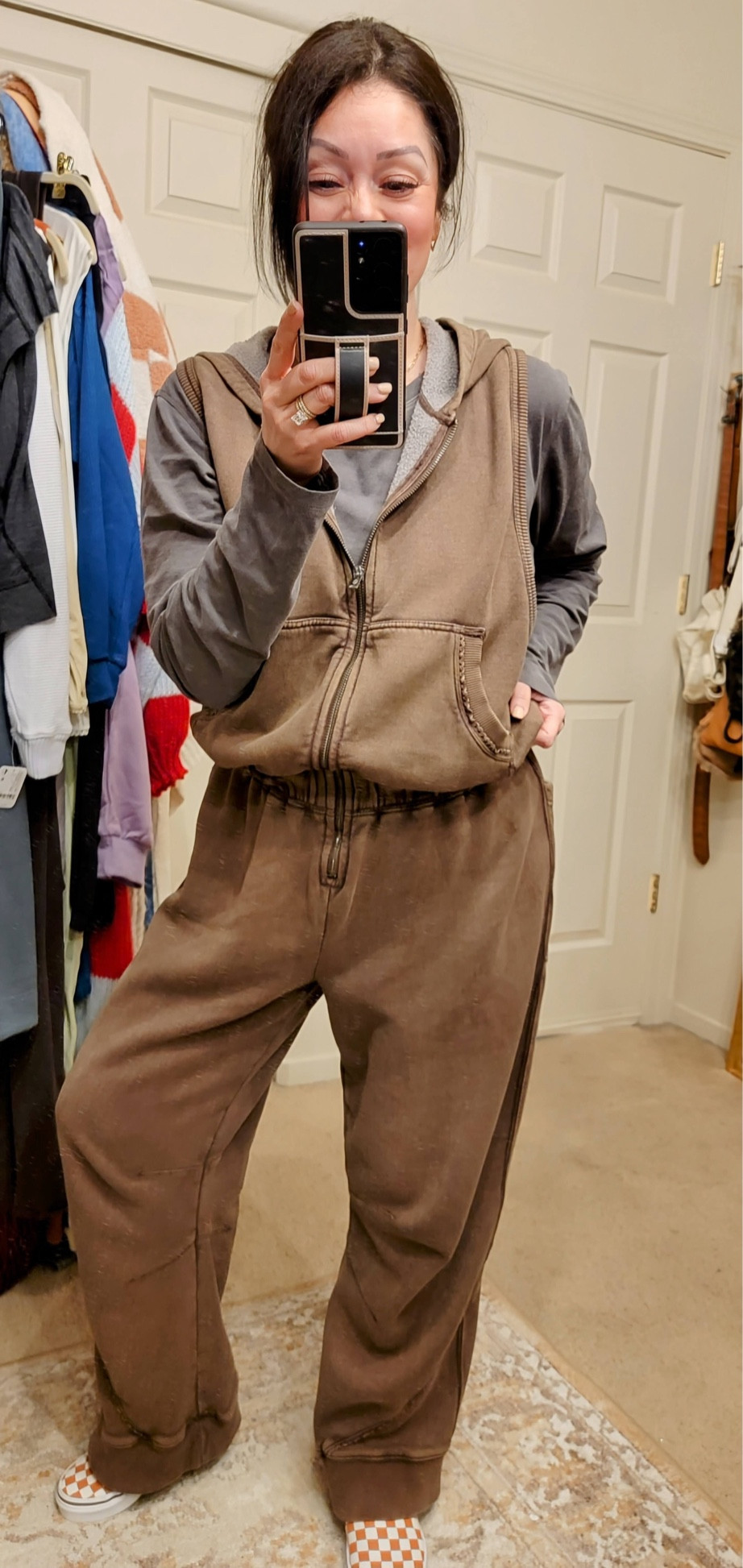 The perfect cozy outfit! Wearing a medium in the bodysuit & small in the jumpsuit 
#LTKTravel
 #LTKActive
#LTKShoecrush

#LTKBump #LTKStyleTip #LTKSaleAlert