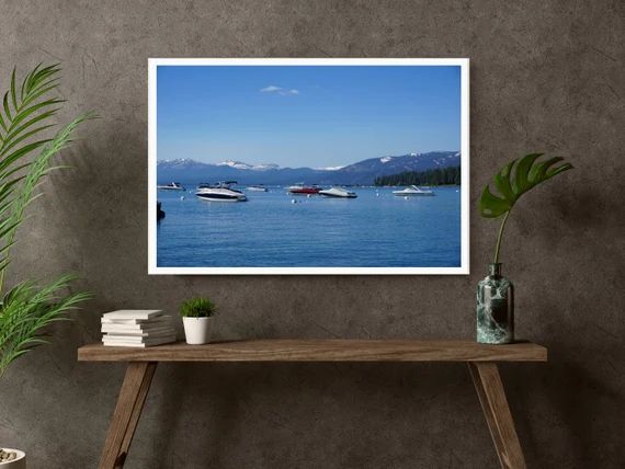 Framed Photograph  Lake Tahoe California  Summer Fun  Boat | Etsy | Etsy (US)